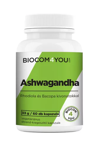 Biocom Ashwagandha kapszula 60 db - Bio és natúr étrendkiegészítők