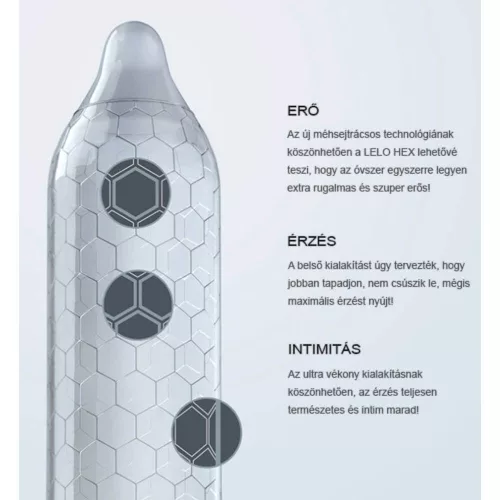 LELO Hex Original - luxus óvszer (1 db) - Bio és natúr intim termékek