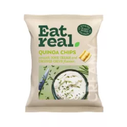   Eat Real quinoa chips lágy tejfölös & metélőhagymás ízű gyűjtő 18x40g 720 g