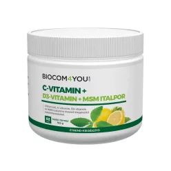 Biocom C-Vitamin+D3-Vitamin+MSM Italpor165 g - Bio és natúr élelmiszerek