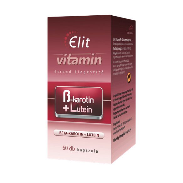 Vita Crystal E-lit vitamin - Béta karotin+Lutein 60 db kapsz.