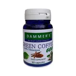 Dammers green coffee 600 zöld kávé+fahéj 600 kapszula 60 db - Bio és natúr étrendkiegészítők