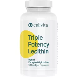 CaliVita Triple-Potency Lecithin lágyzselatin-kapszula Szójalecitin 100db - Bio és natúr étrendkiegészítők