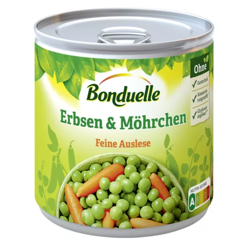 Bonduelle creatif duo zöldborsó-bébirépa 400 g - 
