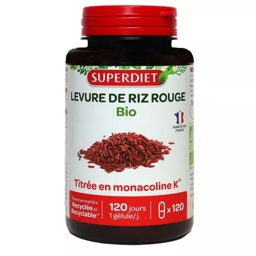 SUPERDIET KAPSZULA VÖRÖS ÉLESZTŐS RIZS - Bio és natúr étrendkiegészítők