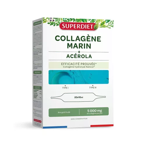 SUPERDIET AMPULLA KOLLAGÉN+ACEROLA - Bio és natúr étrendkiegészítők