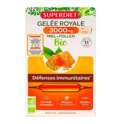   Superdiet méhpempő 3000mg,a vitalitás támogatására 20x15ml 300 ml