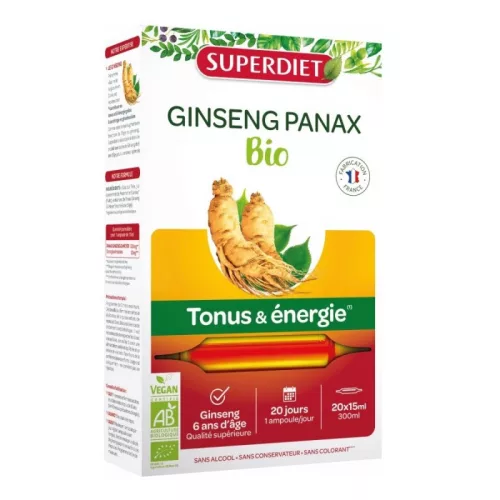 SUPERDIET AMPULLA GINSENG ENERGIASZINT - Bio és natúr étrendkiegészítők