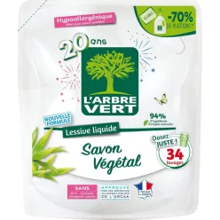 Larbre vert folyékony mosószer utántöltő növényi szappannal 1530 ml - Bio és natúr tisztítószerek
