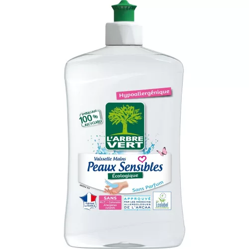 Larbre Vert folyékony mosogatószer illatmentes 500 ml - Bio és natúr tisztítószerek