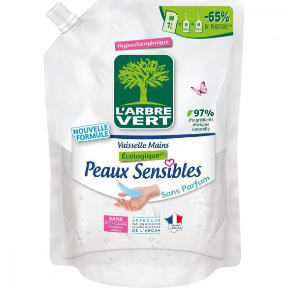 Larbre Vert mosogatószer érzékeny bőrre utántöltő 1000 ml