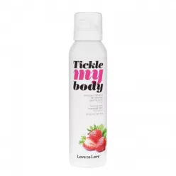 Tickle my body - masszázs hab - eper (150ml) - Bio és natúr intim termékek