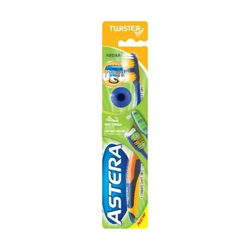 Astera twister medium fogkefe - Bio és natúr kozmetikumok