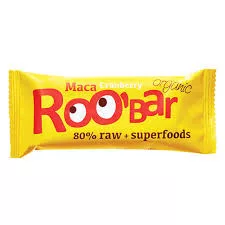 Roobar 80% raw bio gyümölcsszelet maca-vörösáfonya 30 g - Bio és natúr élelmiszerek