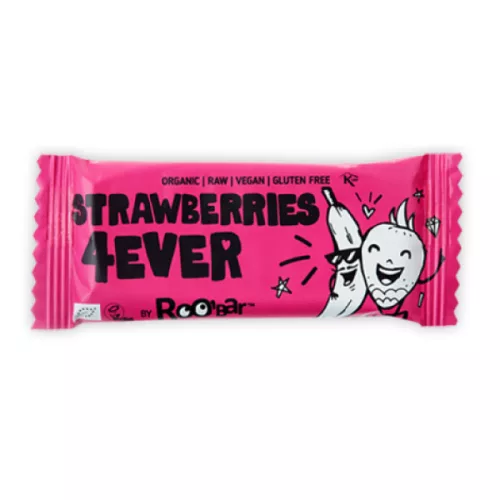 Roobar bio nyers gyümölcsszelet banán&eper ízű - Bio és natúr élelmiszerek