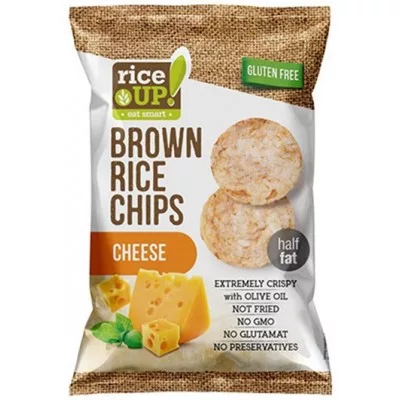 Rice Up barna rizs chips sajtos 60 g - Bio és natúr élelmiszerek