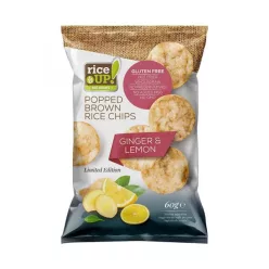 Rice Up chips gyömbér-citrommal ízű 60 g - Bio és natúr élelmiszerek