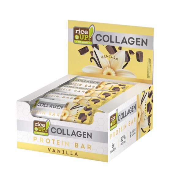 Rice Up fehérjeszelet kollagénnel vanília ízű 50 g