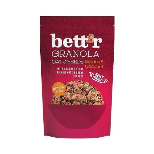 Bett'r Granola bogyós és kókuszos bio 300g - 