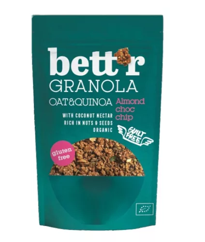 Bett'r Granola mandulás és csoki darabos bio 300g - 