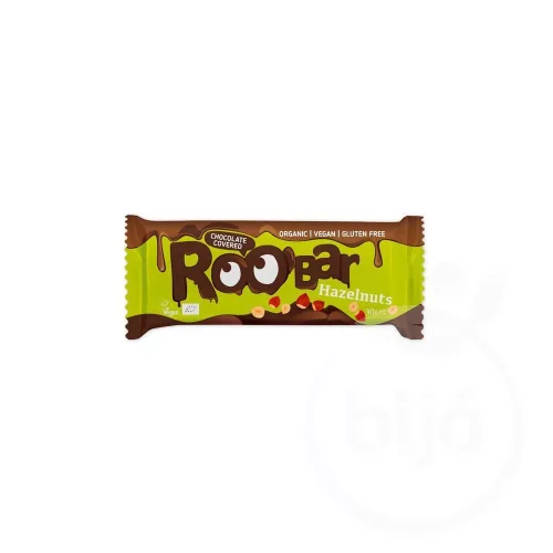 Roo bar bio nyers csokival bevont törökmogyoró szelet 30 g - Bio és natúr élelmiszerek