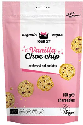 Kookie Cat Vanilla csoki darabokkal keksz bio 100g - 