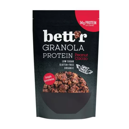 Bett'r Granola fehérjés mogyoró és kakaó bio 300g - 