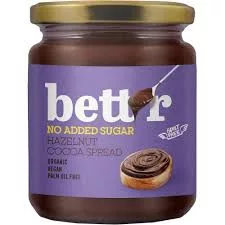 Bett'r Bio Kakaós Törökmogyorókrém cukorment. 250g