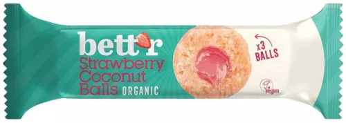 Bett'r Bio földieperrel töltött kókuszos golyó 45g