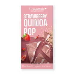 Benjamissimo bio vegán fehér csokoládé eper és quinoa 60 g - 