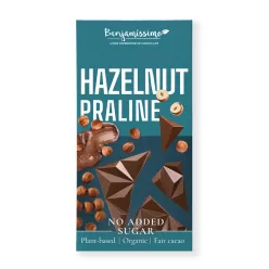 Benjamissimo bio vegán csokoládé mogyorós pralinéval hozzáadott cukor nélkül édesítőszerrel 60 g - 