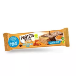 Brain Foods gluténmentes ostyaszelet csokoládéba mártott, karamellás kakaós krémmel töltött proteinnel édesítőszer 40 g - 