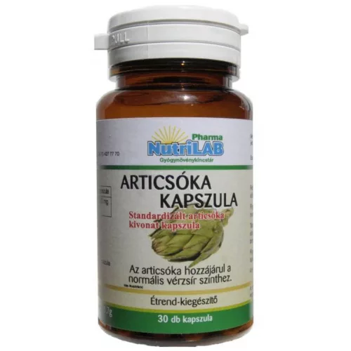 Nutrilab articsóka kapszula 30 db - Bio és natúr étrendkiegészítők