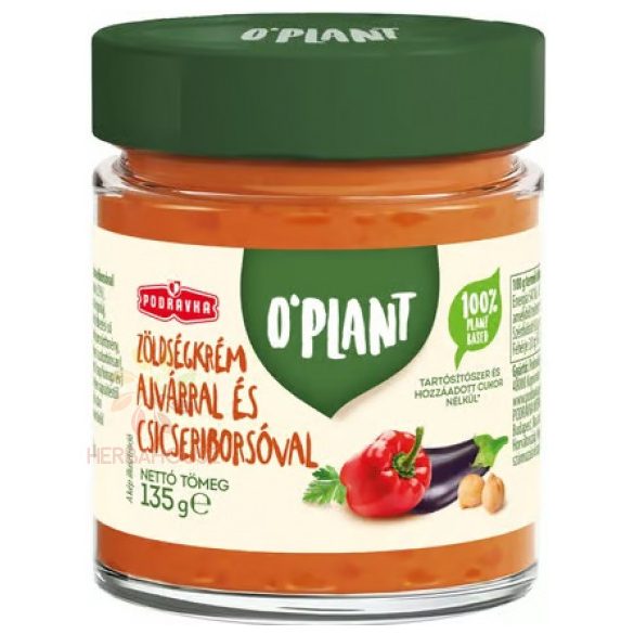Podravka Oplant Vegan Zöldségkrém Ajvárral És Csicseriborsóval 135G