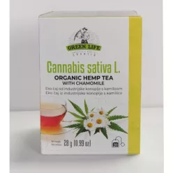   Green Life BIO Kender és kamilla tea 20 filter Organic Hemp Tea with Chamomile