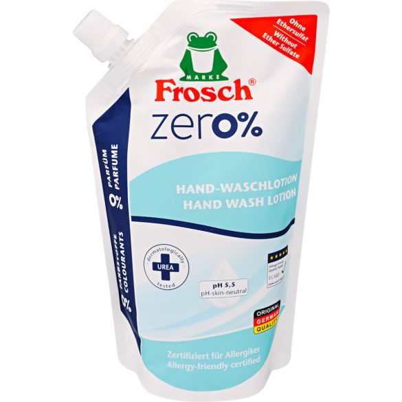 Frosch zero % folyékony szappan utántöltő ureával 500 ml