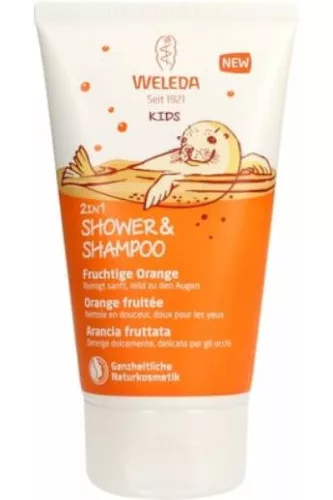 Weleda kids 2in1 gyümölcsös narancs tusfürdő és sampon 150 ml - Bio és natúr kozmetikumok