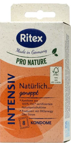 RITEX Pro Nature Intensive - óvszer 8db - Bio és natúr intim termékek
