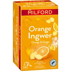 MILFORD GYÓGYNÖVÉNYTEA NARANCS-GYÖMB 35G - Bio és natúr élelmiszerek