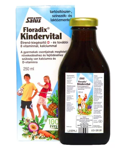 Salus floradix kindervital szirup 250 ml - Bio és natúr étrendkiegészítők