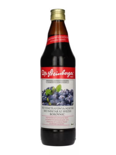 Dr.steinberger bio feketeáfonya nektár 750 ml - Bio és natúr élelmiszerek