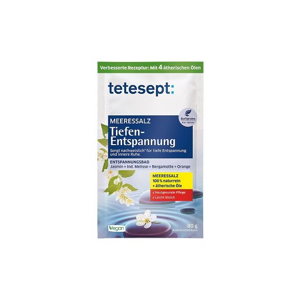 Tetesept Fürdősó Egy Fürdéshez Lazítás És Belső Nyugalom 80G