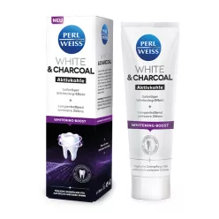 Perlweiss white and charcoal fogfehérítő krém aktív szénnel 75 ml - Bio és natúr kozmetikumok