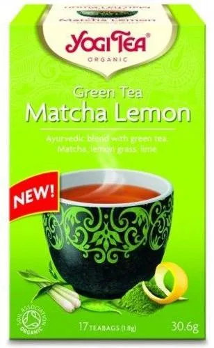 Yogi bio tea zöld matcha-citrom 17x1,8g 30 g - Bio és natúr élelmiszerek