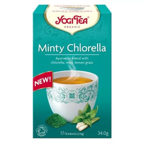 Yogi bio tea mentás tea chlorella algával 17 db 34 g - Bio és natúr étrendkiegészítők