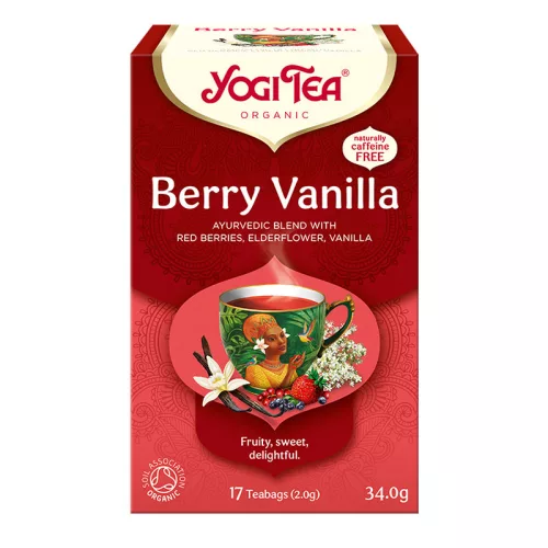 Yogi bio tea bogyós gyümölcsös vaníliával 34 g - Bio és natúr élelmiszerek