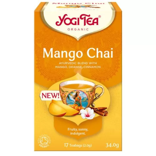 BIO Mangó chai tea 17x2,0g Yogi Mango Chai