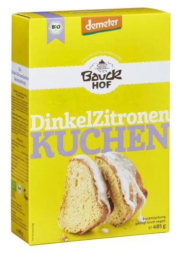 Bauckhof Bio Citromtorta keverék, tönköly- 485g - 