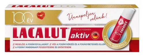 Lacalut aktiv fogkrém + lacalut ajakápoló 75 ml