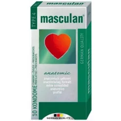 Óvszer masculan 4-es anatómiailag formált 10 db - Bio és natúr intim termékek